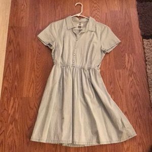 Old Navy light blue wash jean material dress.